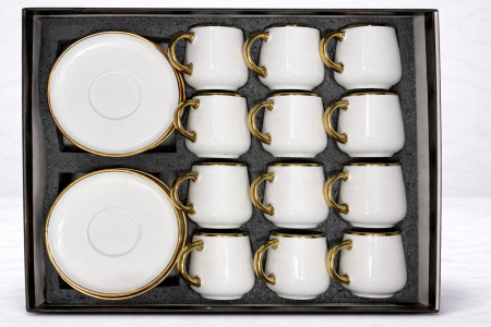 طقم فناجين قهوة مع صحون